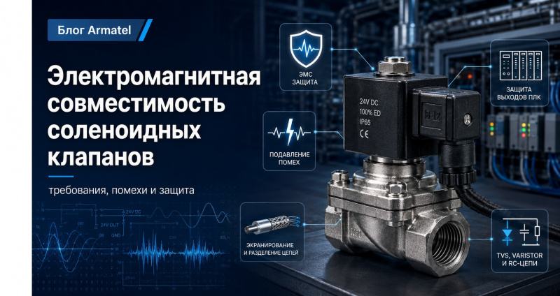 Электромагнитная совместимость соленоидных клапанов: требования, помехи и защита