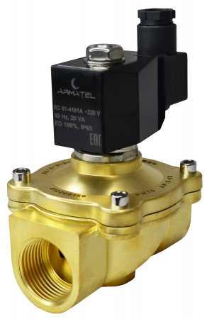 Электромагнитный клапан латунный PN10 DN25 Armatel LA-1010ST AC110V G1 